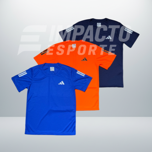 Kit com 3 camisetas dri-fit adidas