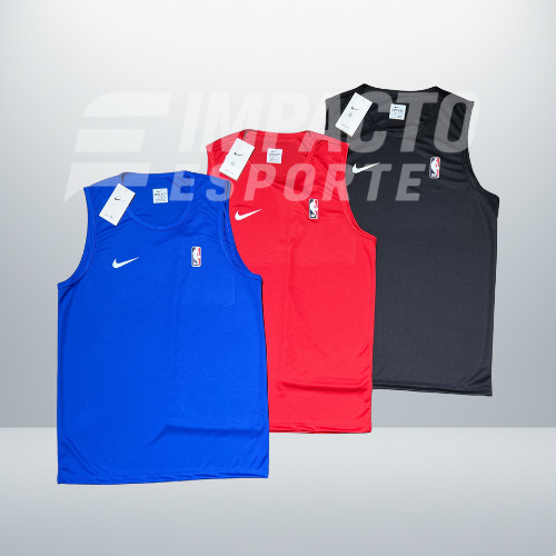 Kit 3 Regatas Masculinas NBA Dry Fit – Estilo Esportivo Premium