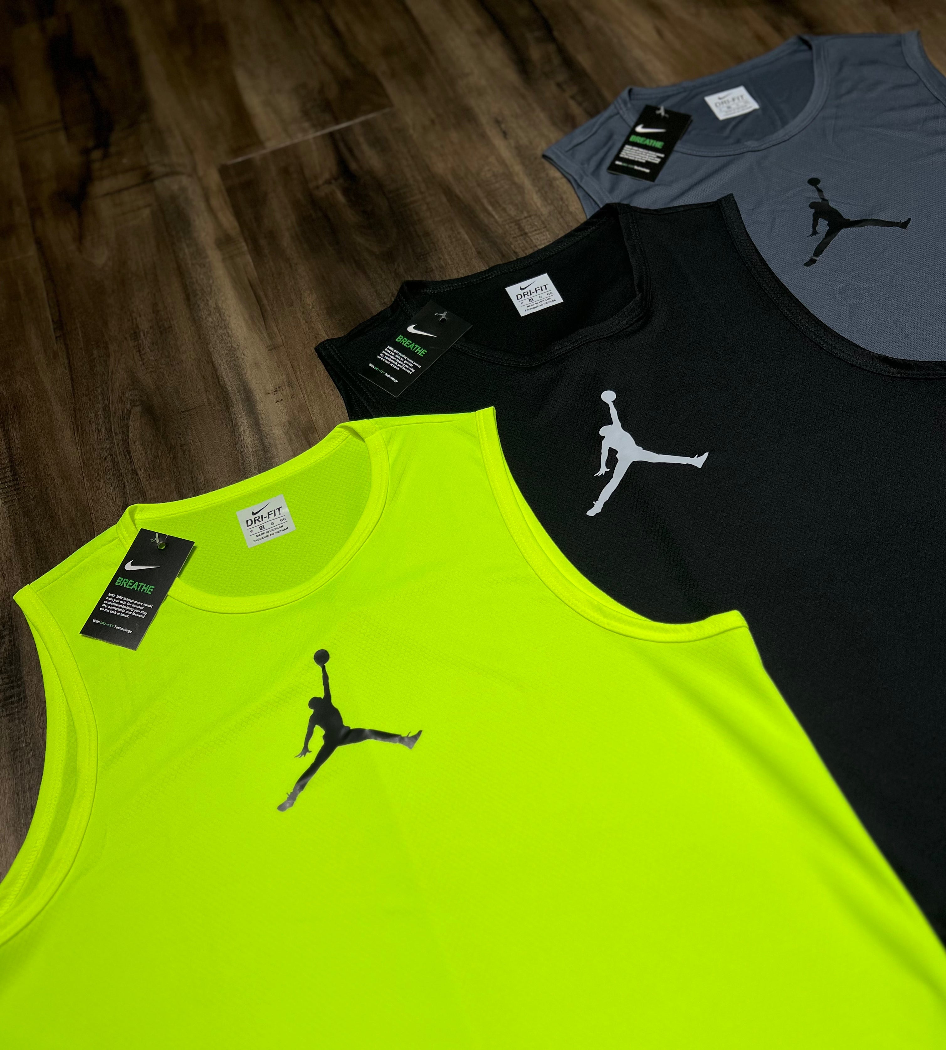 Kit 3 Regatas Masculinas Dry Fit Jordan – Linha Nike Treino Academia