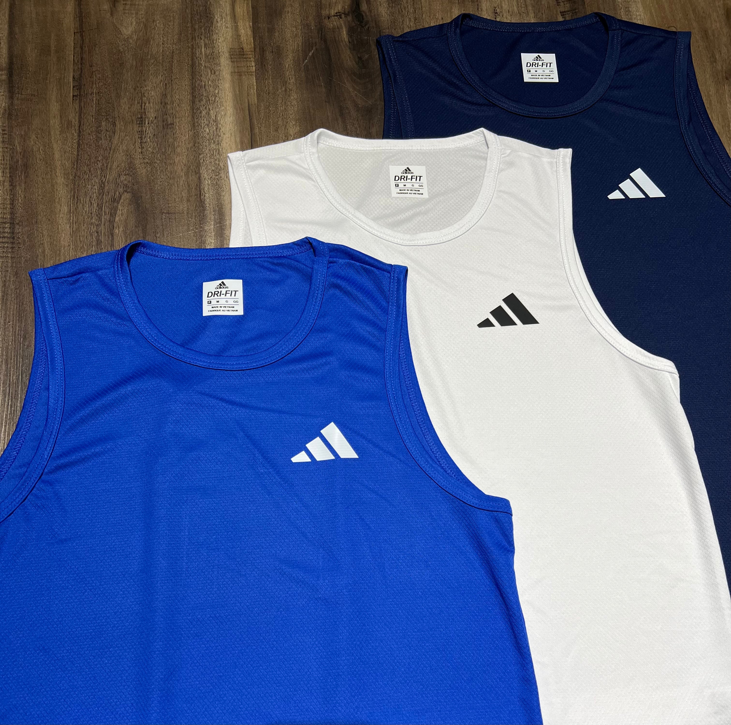 Kit 3 Regatas Masculinas Dry Fit – Adidas Training